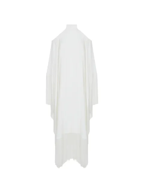 Taller Marmo Divina fringe-trimmed kaftan dress White TMSS2409100