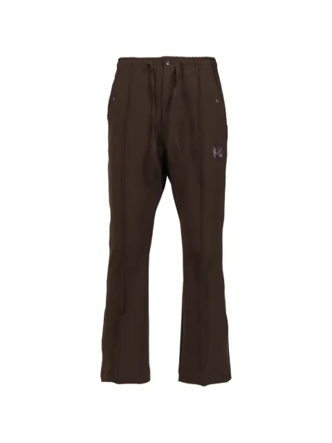 Needles butterfly-embroidered trousers Brown SX224BRW