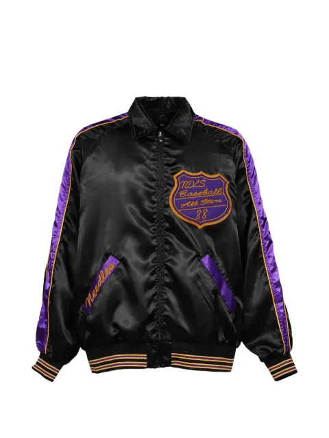 Needles logo-patch bomber jacket Black SX216BLK