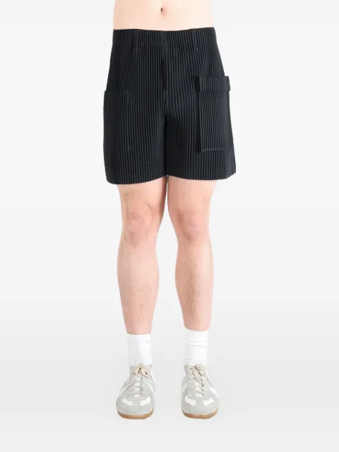 Homme Plissé Issey Miyake pleated bermuda shorts Black HP66JF222