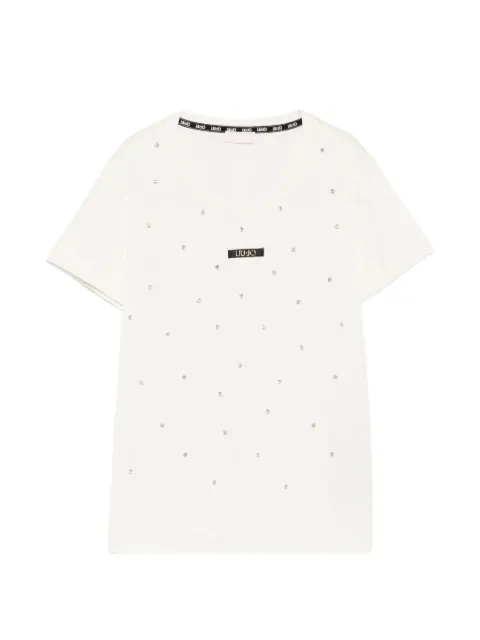 LIU JO T-shirt with appliqués Neutrals TA6157JS923