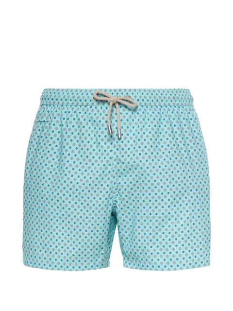 MC2 Saint Barth Lighting geometric-print swim shorts Blue LIG0016