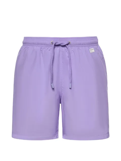 MC2 Saint Barth logo-patch drawstring swim shorts Purple LIG000401662L