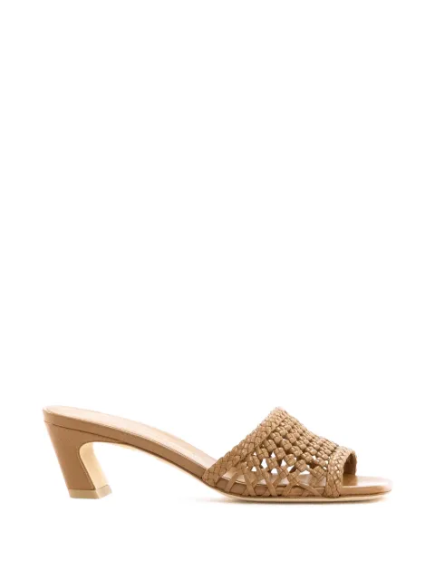 Stuart Weitzman Marina woven sandals Brown MARINASLIDE50KNW
