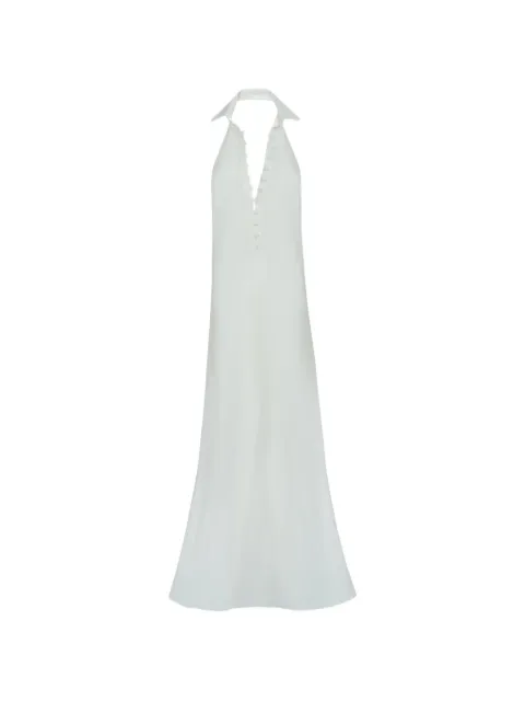 Taller Marmo Barbara halter-neck maxi dress White TMPF2565101