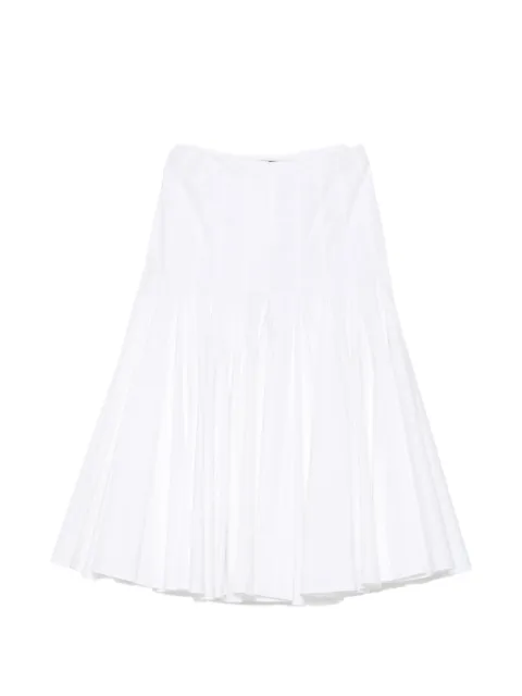 Jacquemus pleated A-line midi skirt White SKW00076AW00351