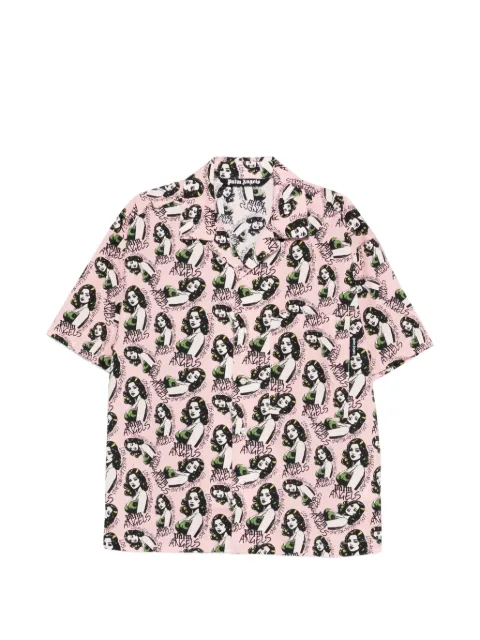 Palm Angels graphic-print short-sleeve shirt Pink PMGG00DS26FAB0013084