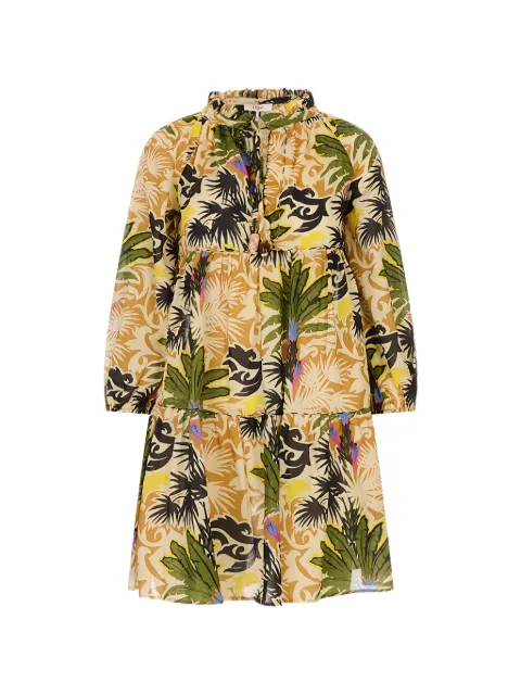 Anjuna Clara embroidered-silk kaftan beach dress Multicolour CLARAD