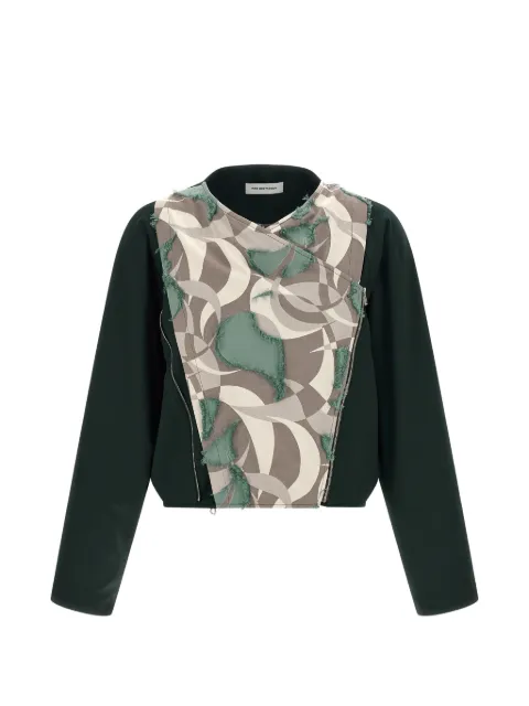Kiko Kostadinov Csomor geometric-pattern blouson Green KKSS26J1055