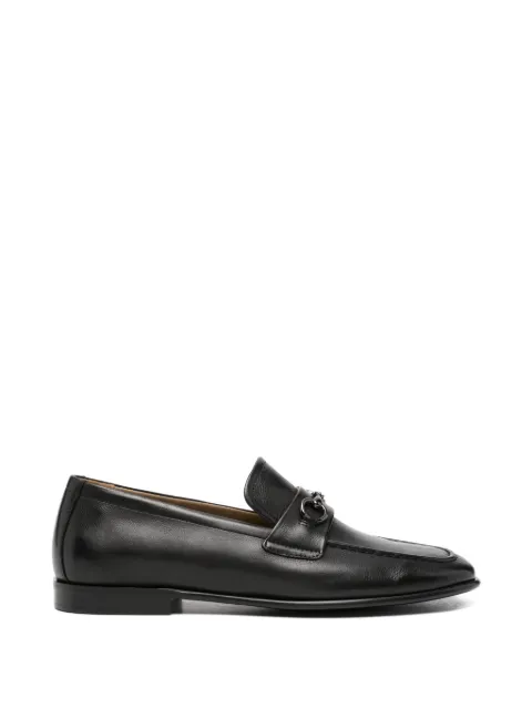 ADRIANNA FERETTI horsebit-detail leather loafers Black 604026100