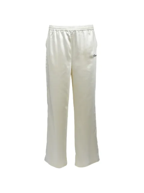 BREATH SCRIPT LOGO satin-finish trousers White BR26SSP1010