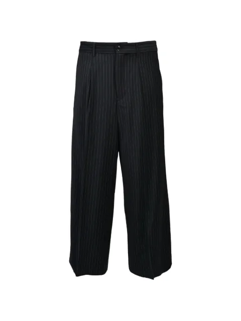 BREATH TUCK WIDE pinstripe pleated trousers Blue BR26SSP1008