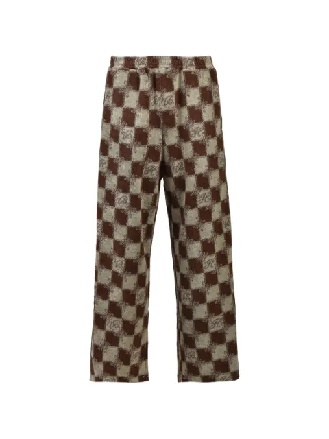 BREATH BLOCK CHECK textured trousers Brown BR26SSP1012