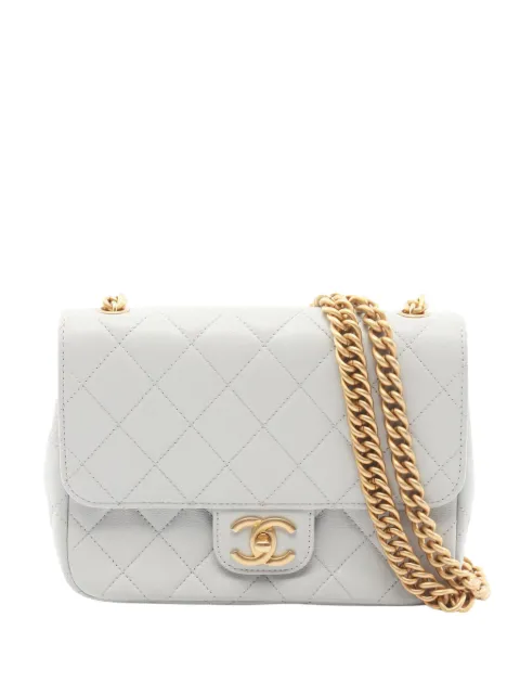 CHANEL Pre-Owned 2021-2026 Diamond Quilt Lambskin Flap Bag crossbody bag Grey VXCIJDNU86S177FY
