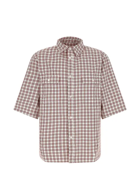 Willy Chavarria Corcoran houndstooth check shirt White WCSHT0054080