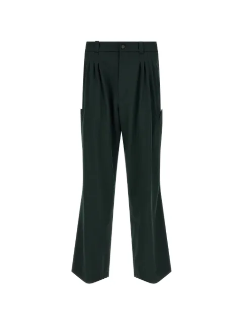 Kiko Kostadinov Andras pleated trousers Green KKSS26T0102