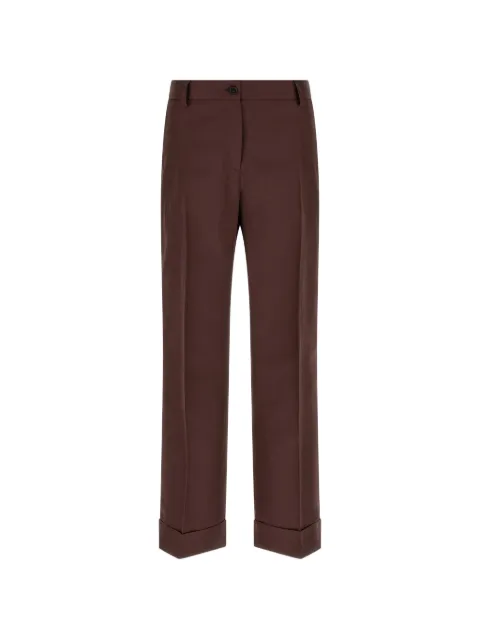 Alberto Biani Charlie pressed-crease trousers Brown CC835VI009160