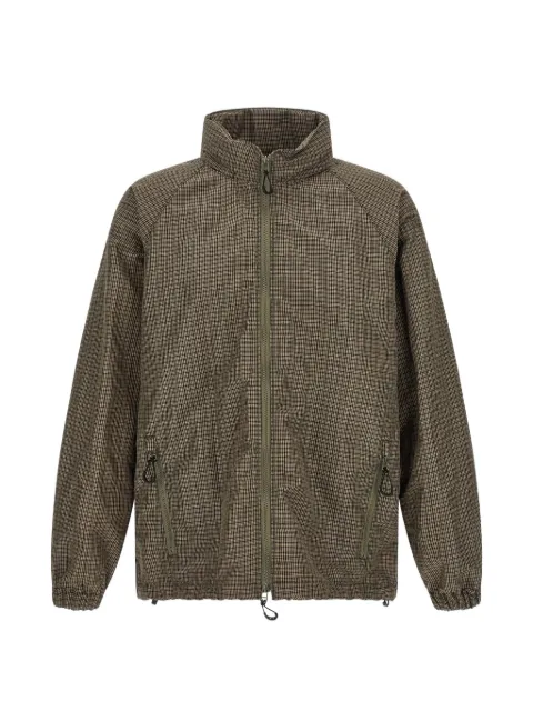 Comme des Garçons Homme check-pattern zip-up jacket Neutrals HQJ023
