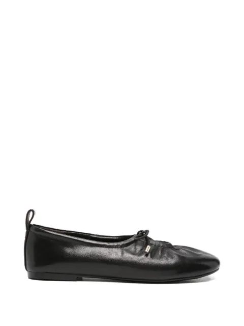 ADRIANNA FERETTI bow-detail leather ballet flats Black 604026103