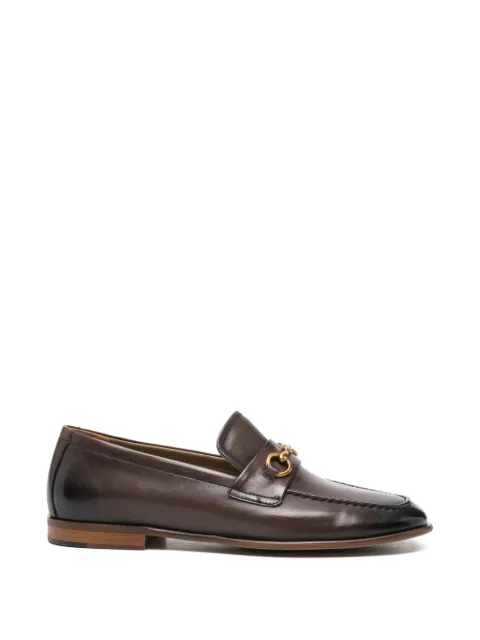 ADRIANNA FERETTI horsebit-detail leather loafers Brown 604026100