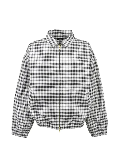 BREATH script-logo check-pattern jacket White BR26SSO0006