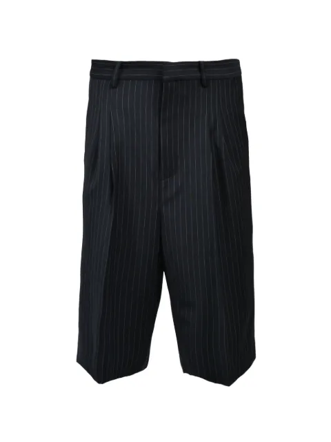 BREATH pinstripe pleated shorts Blue BR26SSP1009