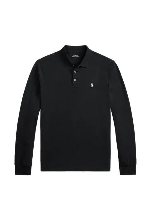Polo Ralph Lauren embroidered Pony long-sleeve Polo shirt Black 710955081505