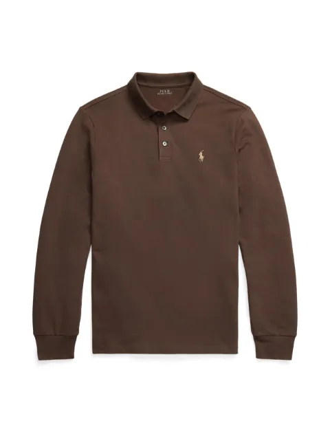 Polo Ralph Lauren custom slim fit mesh polo shirt Brown 710955081502
