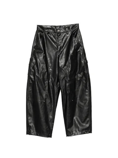 TEAM WANG design Reset wide-leg trousers Black TWSS26B509