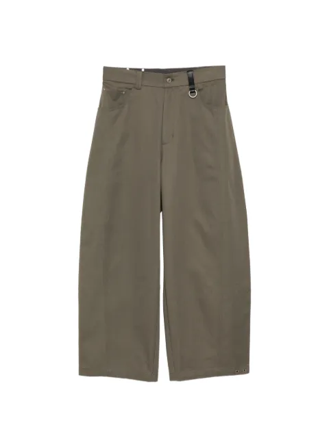 TEAM WANG design Reset wide-leg trousers Green TWSS26B488