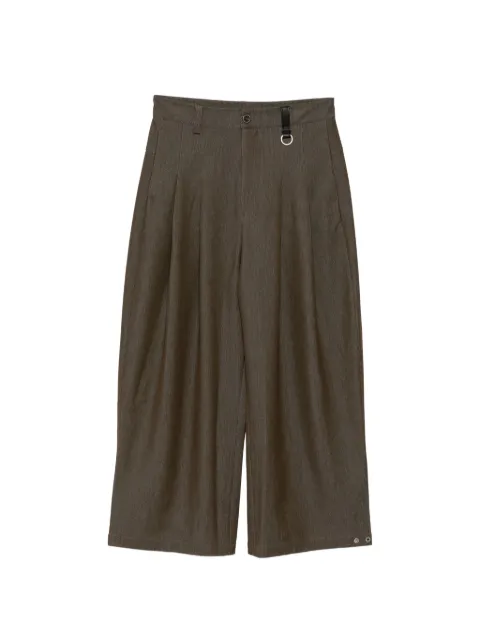 TEAM WANG design Reset wide-leg trousers Green TWSS26B489