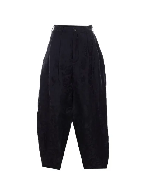 Uma Wang Piper floral-print trousers Black UW3058UW900