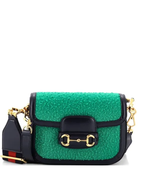 Gucci Pre-Owned Horsebit 1955 Shoulder Bag Wool Mini crossbody bag Green 7PAIGAVC9FAJR08Q