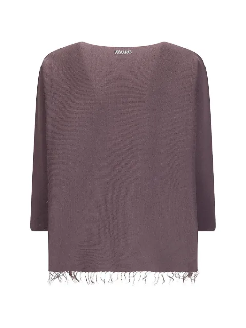 Archivio B frayed-hem slit-detail sweater Purple 2123