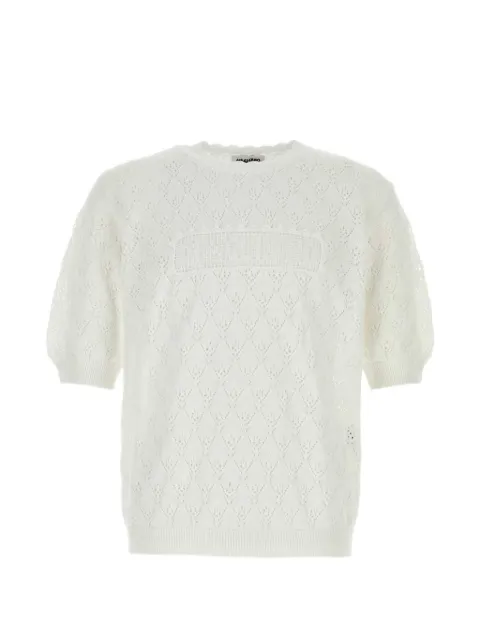 Magliano round-neck crochet-knitted top White MGSS26TT01180