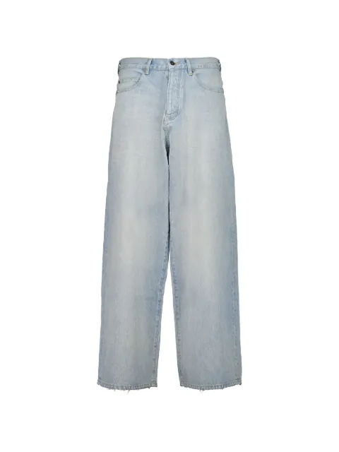 Balenciaga Casual faded wide-leg pants Blue 868319TDW14