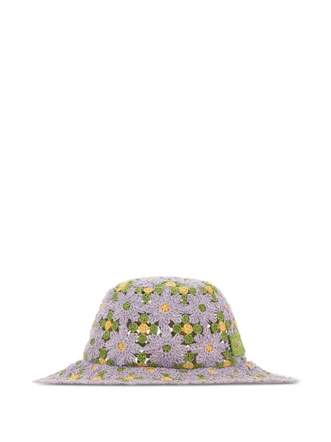 FENDI embroidered crochet bucket hat Purple FXQ138B012