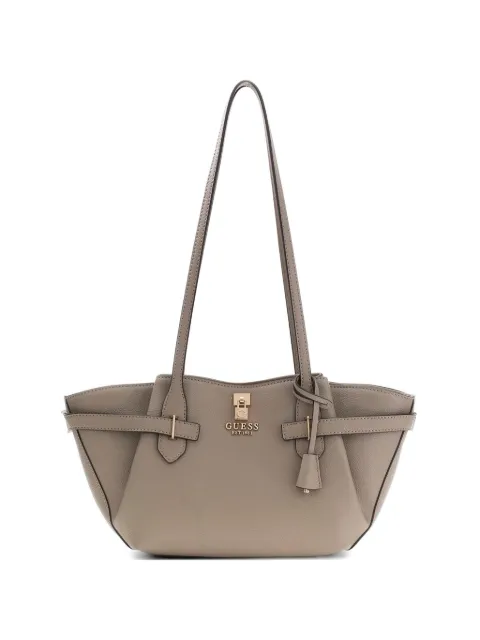 GUESS USA Yesba padlock-detail logo-plaque shoulder bag Brown HWBG7833080