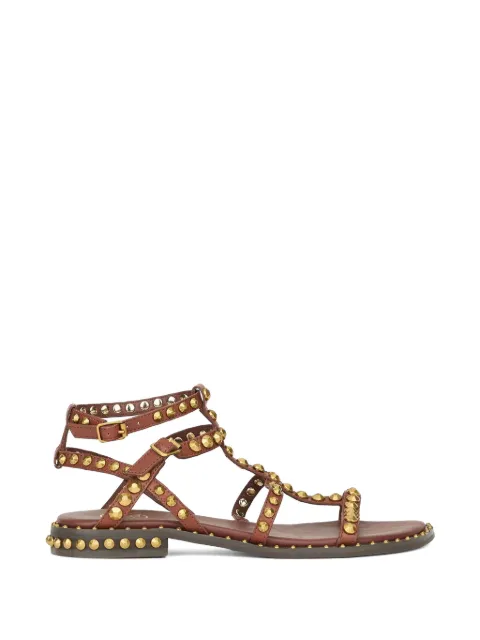 Ash stud-embellished leather sandals Brown PRECIOUS03