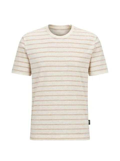 BOSS crew-neck striped T-shirt Neutrals 50559166