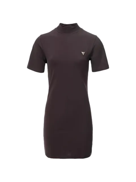 GUESS USA Sonia high-neck logo-plaque mini dress Brown V6RK04J1314