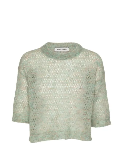 Henrik Vibskov Hug open-knit T-shirt Green SS26KEYF706