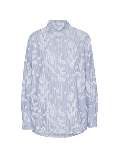 Henrik Vibskov fil-coupé striped shirt White SS26KEYF208