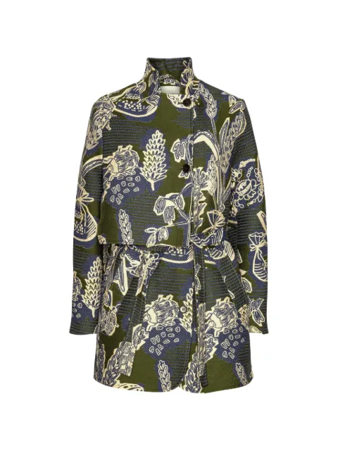 Henrik Vibskov Wheel jacquard-woven belted jacket Green SS26KEYF609