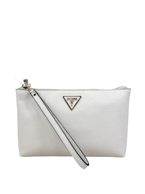 GUESS USA Laurel logo-plaque make-up bag White SWZG7459145