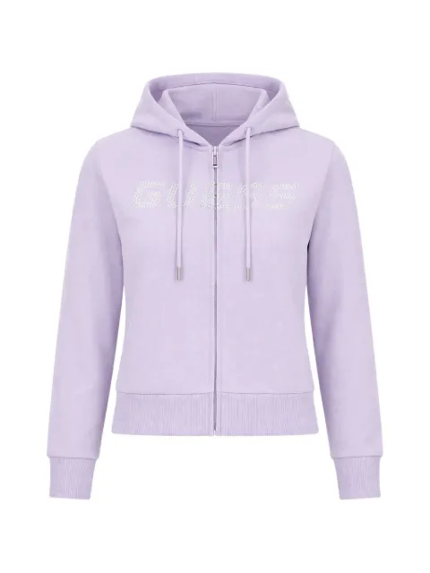 GUESS USA embellished zip-up hoodie Purple V5GQ10KCRP0