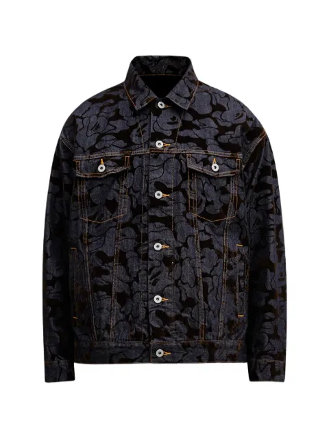 A BATHING APE® printed denim jacket Blue 001LJL801001M