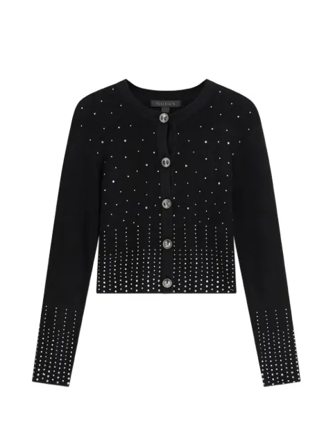 GUESS USA crystal-embellished cardigan Black W6RR06Z2YJ2