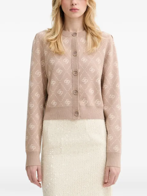 GUESS USA diamond-pattern button cardigan Neutrals W4BR0DZ3JD2