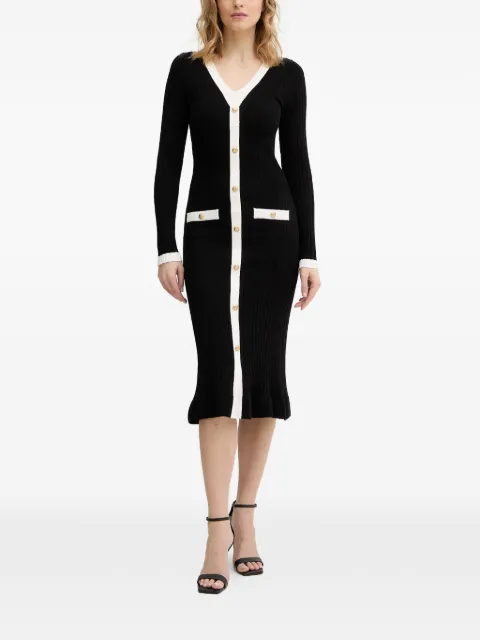 GUESS USA Laurel ribbed-knit midi dress Black W6RK38Z3HP2
